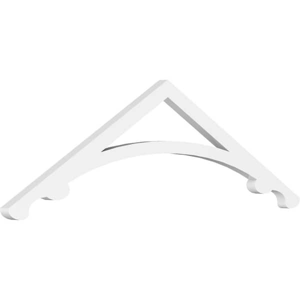 Ekena Millwork 1 in. x 36 in. x 10-1/2 in. (7/12) Pitch Legacy Gable Pediment Architectural Grade PVC Moulding