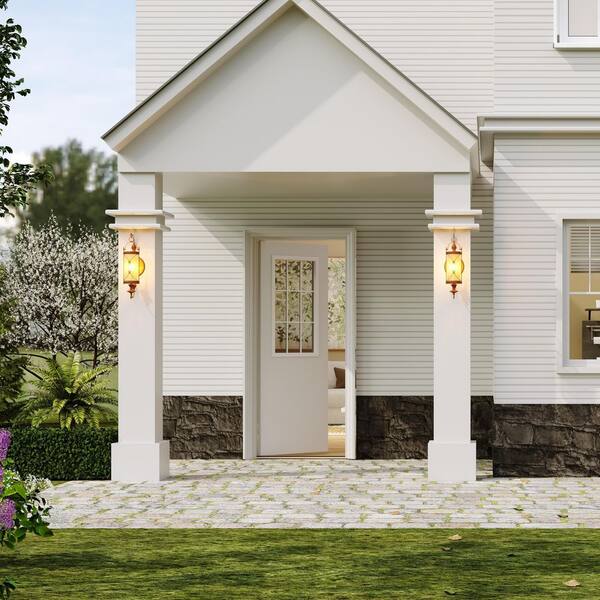 TENONER 30 in. x 80 in. White 9-Lite Clear Glass Pre-hung Front
