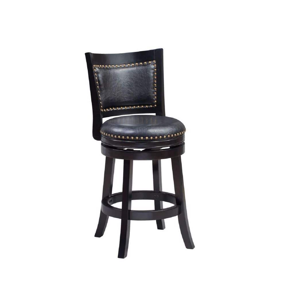 Boraam In Black Bristol Swivel Stool The Home Depot