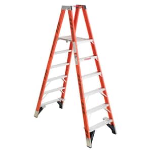 12 ft. Reach Fiberglass Platform Twin Step Ladder 300 lb. Load Capacity Type IA Duty Rating