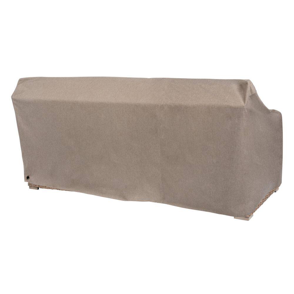 Sandstone Waterproof Polyester Patio Loveseat Covers, 82.5" x 38" x 38.25", Set of 2