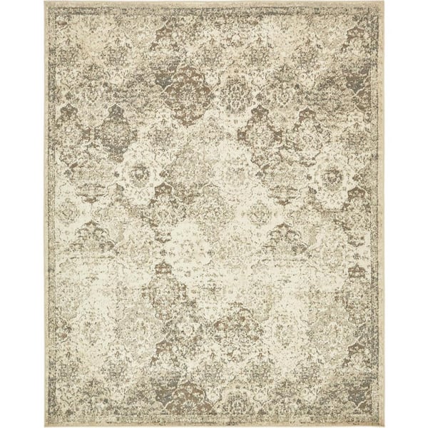 Unique Loom Tuareg Bungalow Beige 8' 0 x 10' 0 Area Rug