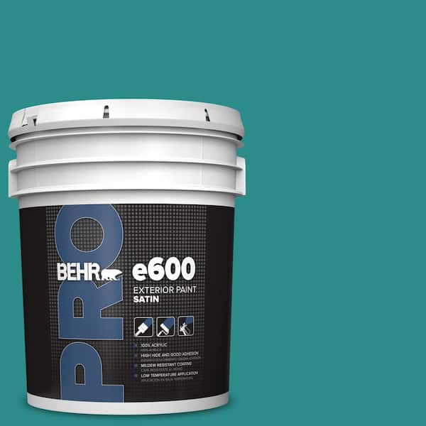 BEHR PRO 5 gal. #HDC-FL13-12 Taos Turquoise Satin Exterior Paint