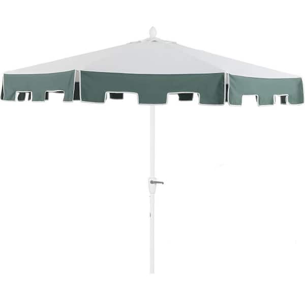 9 white patio umbrella 9' Wooden Market This large 9 foot umbrella offers the residential owner a beautiful market design 9' White Self-Standing Patio Umbrella
