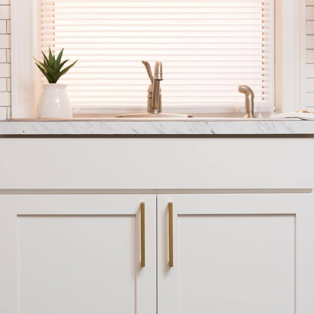 Skylight Collection Brushed Golden Brass T-Handle Cabinet Knob