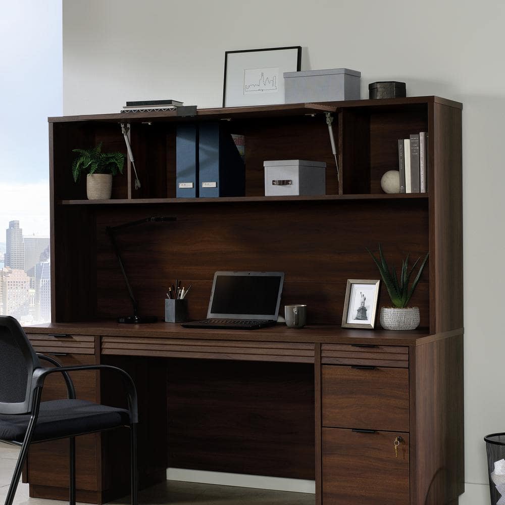 Palo Alto Spiced Mahogany 72" Engineered Wood Desk Hutch
