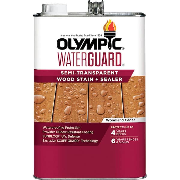 WaterGuard 1 gal. Woodland Cedar Semi-Transparent Wood Stain and Sealer