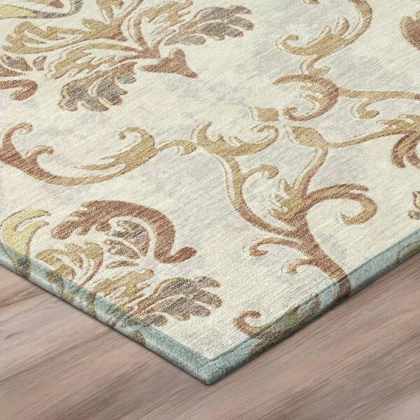 Chantille Machine Washable Indoor/Outdoor Abstract ACN3167 Cream 8 ft. x 10 ft. Area Rug