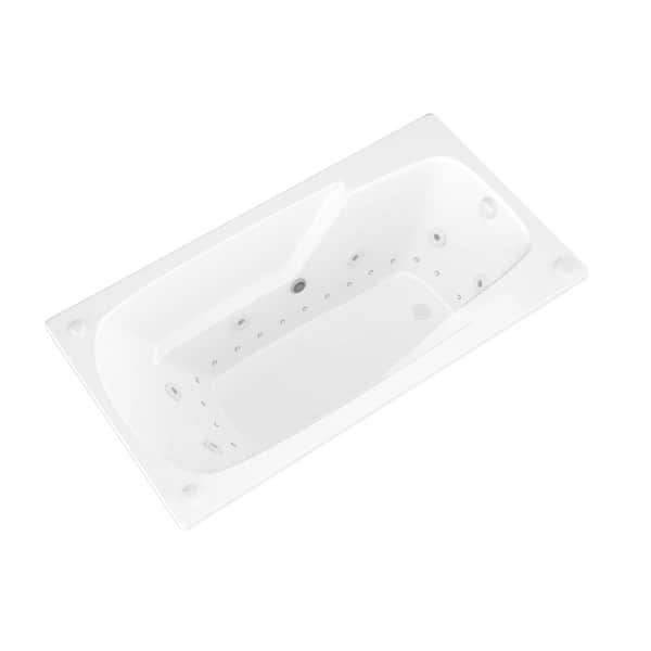 Coral Diamond Series 5 ft. Left Drain Rectangular Drop-in Whirlpool and Air Bath Tub in White Coral Diamond Series 5 ft. Left Drain Rectangular Drop-in Whirlpool and Air Bath Tub in White