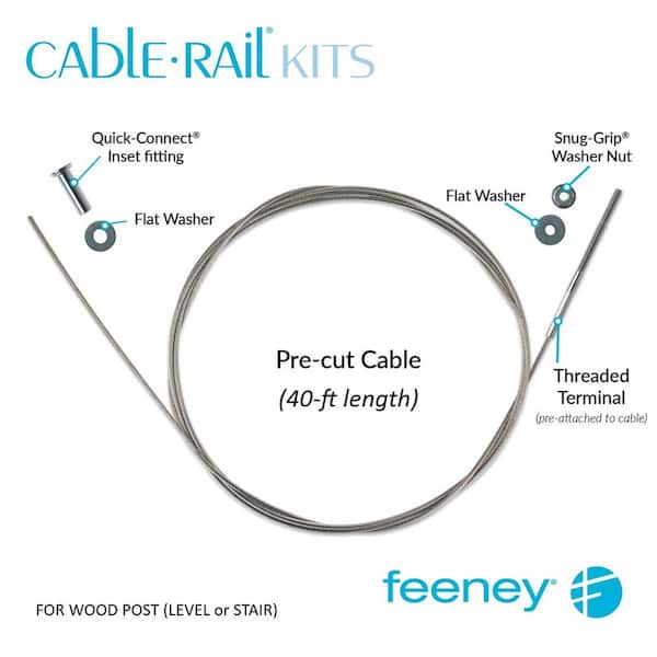 40 ft. Stainless Steel Cable Assembly Kit for Cable Railing System