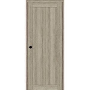 1 Panel Shaker 28 in. x 84 in. Right Hand Active Shambor Wood DIY-Friendly Single Prehung Interior Door