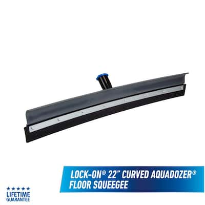 Unger Lock-On 22 in. Curved AquaDozer Rubber Floor Squeegee without Handle