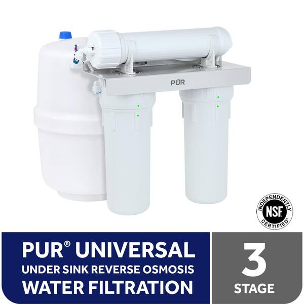 3-Stage Universal 23.3 GPD Reverse Osmosis Water Filtration System with Faucet 3-Stage Universal 23.3 GPD Reverse Osmosis Water Filtration System with Faucet