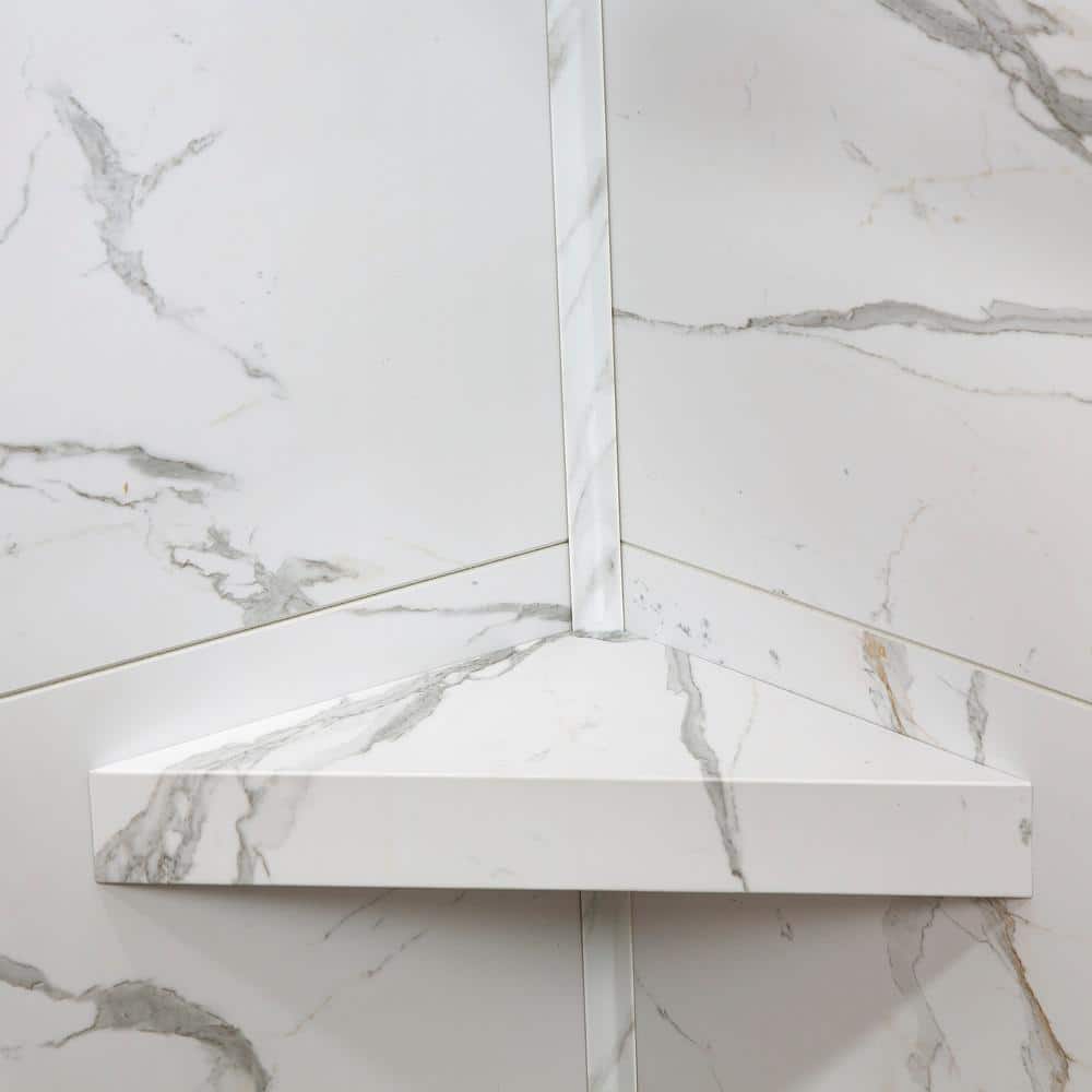 Carrara Marble 32" x 60" x 78" Vinyl Shower Surround Kit