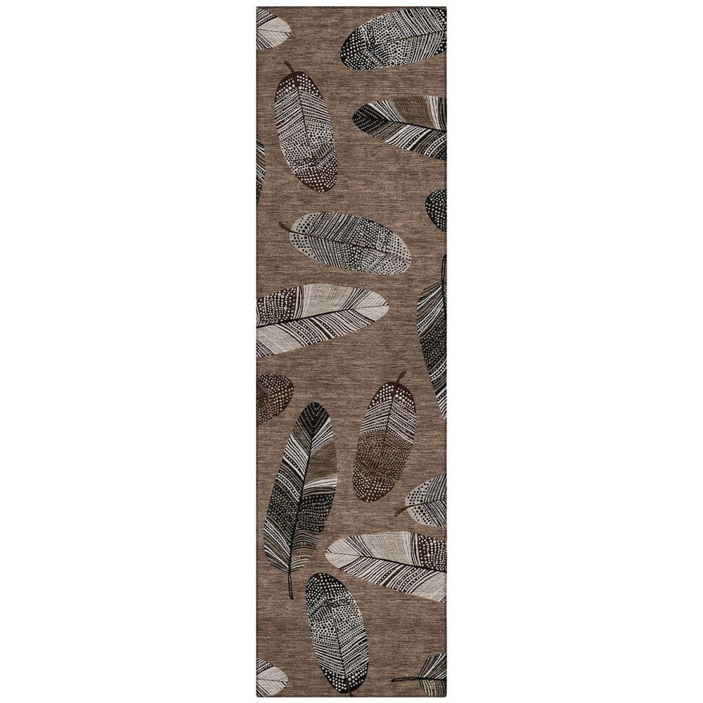 Chantille Machine Washable Indoor/Outdoor Abstract ACN2649 Mocha 2 ft. x 7 ft. Runner Rug price history on PriceWatchPro