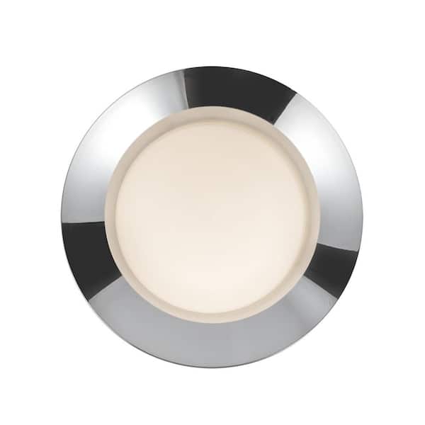 Cleo 9-in 1 Light 11-Watt Chrome/Opal Glass Integrated LED Wall Sconce
