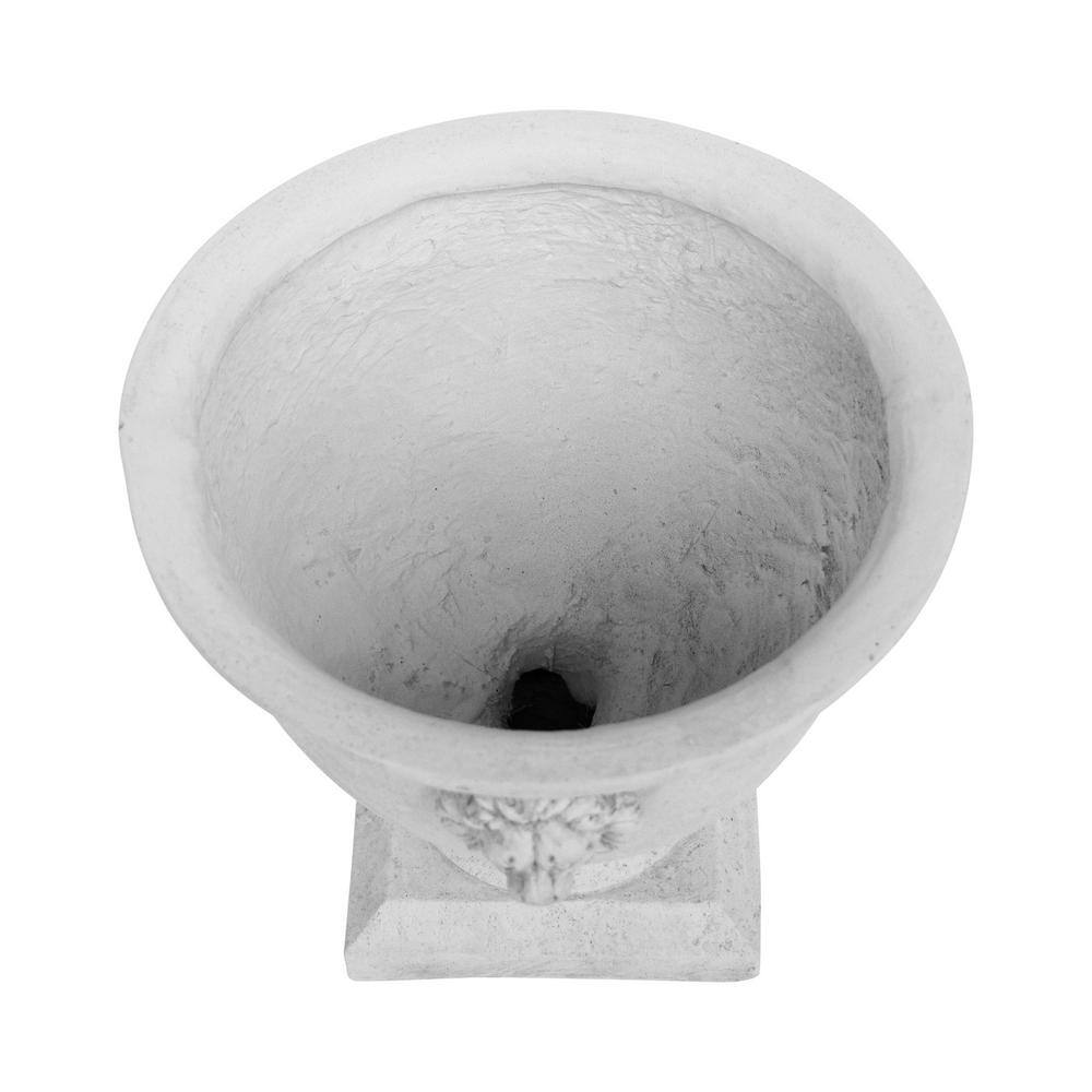 Antique White Lightweight Concrete Garden Urn Planter