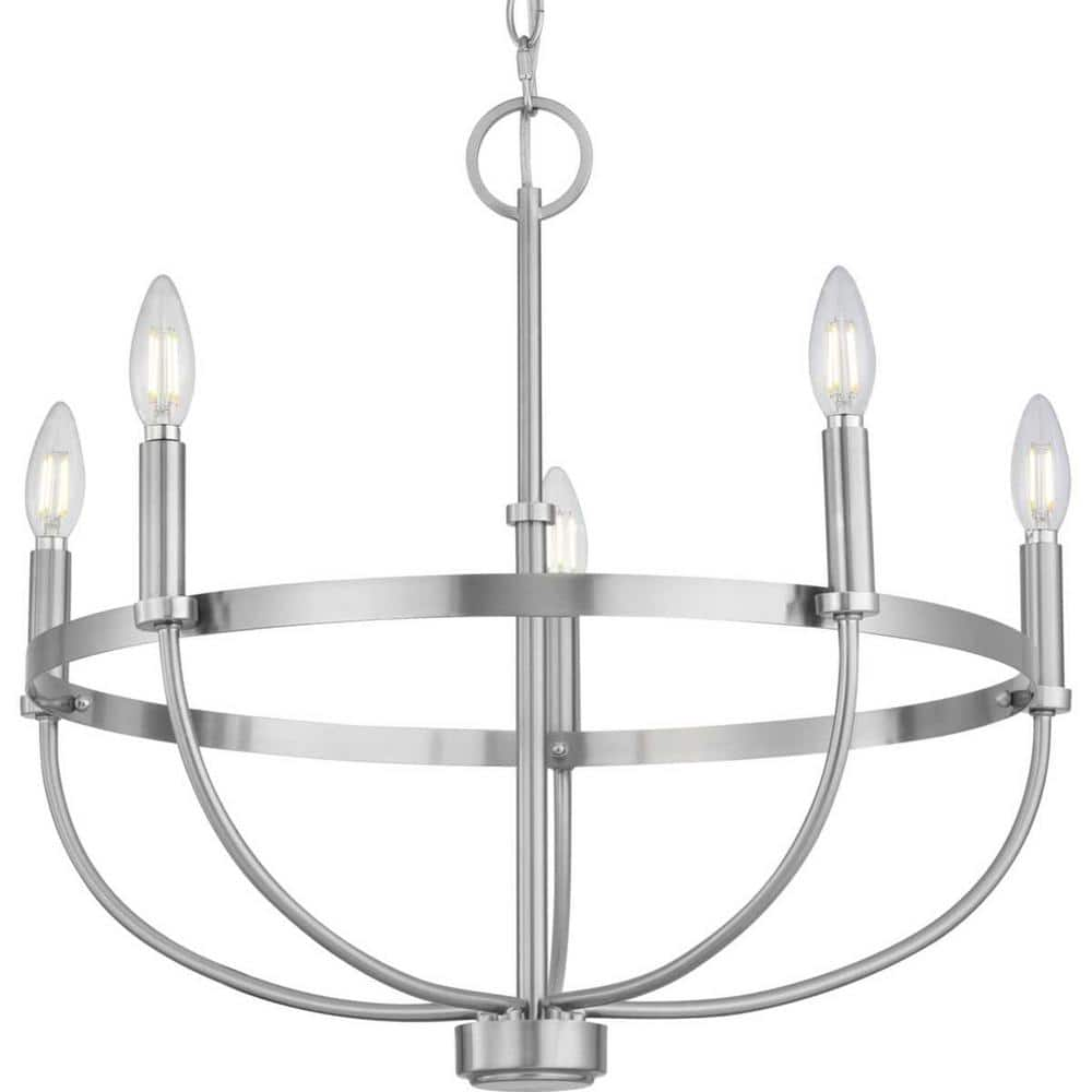 Progress Lighting Camperdown 5-Light Brushed Nickel Chandelier