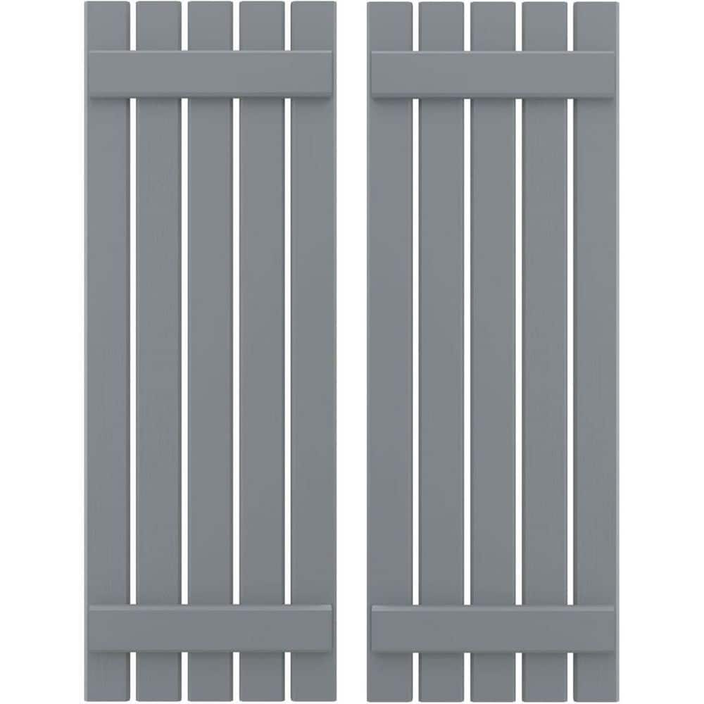 19-1/2 in. W x 77 in. H Americraft 5 Board Exterior Real Wood Spaced Board and Batten Shutters Ocean Swell price history on PriceWatchPro