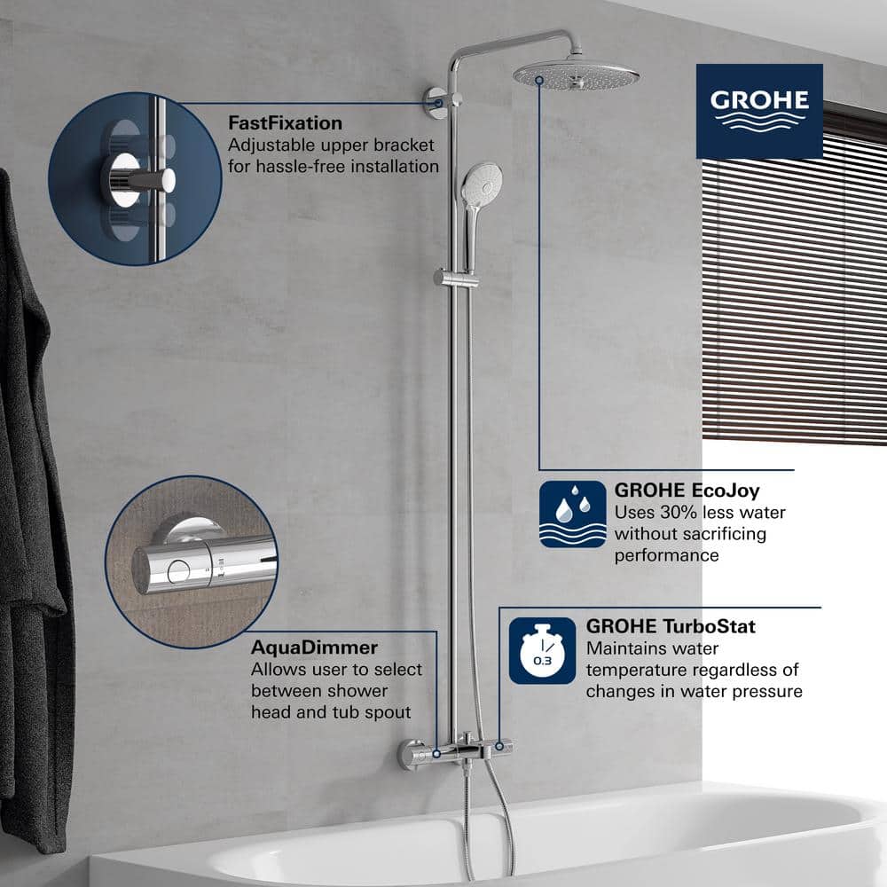 Euphoria Starlight Chrome Adjustable Multi-head Shower System