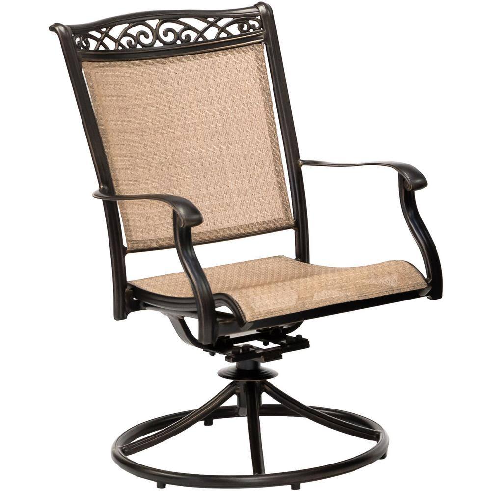 Fontana 5-Piece Tan and Glass Outdoor Dining Set