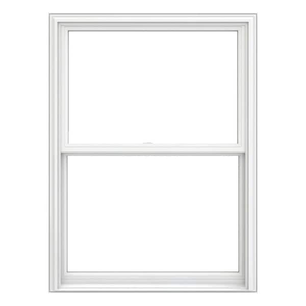 V-2500 Series 35.75 in. x 45.5 in. Double Pane Double Hung Vinyl Low-E White Pocket Frame Replacement Window
