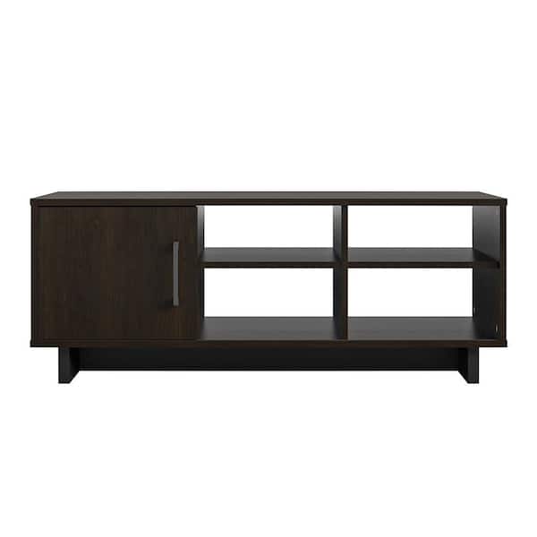 Ameriwood Home Julia 43 in. Espresso/Black Large Rectangle Particle Board Coffee Table with Shelf