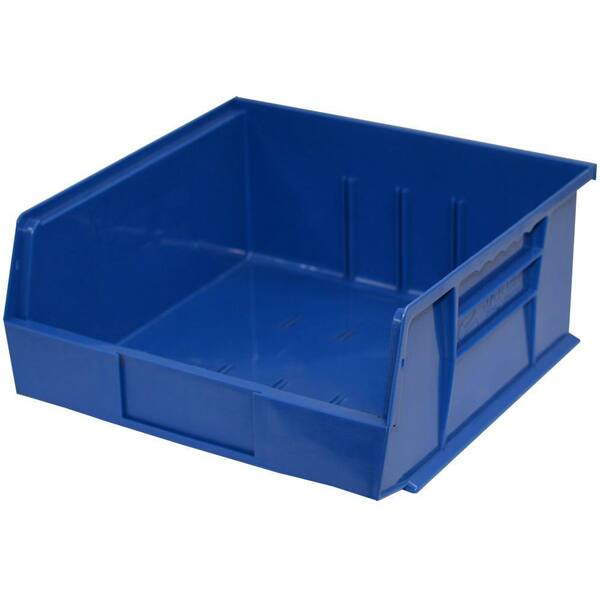 Storage Concepts 11 in. W x 107/8 in. D x 5 in. H Stackable Plastic Storage Bin in Blue (6Pack