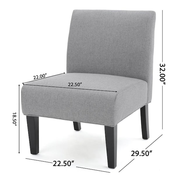 grey fabric accent chair