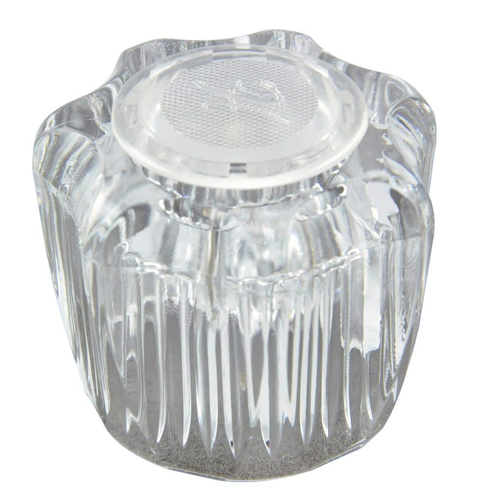 Chrome Acrylic Knob Deck Mount Tub/Shower Faucet