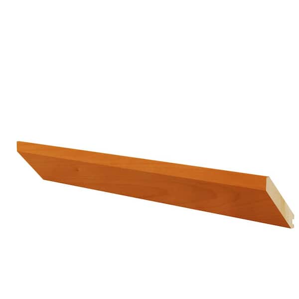 Home Decorators Collection Newport Grayson 96 in. W x 2.75 in. D x 3.25 in. H Solid Wood Kitchen Cabinet Flat  Angle Crown Molding in Cinnamon