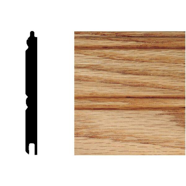 Unbranded 5/16 in. x 3-1/8 in. x 8 ft. Oak T&G Wainscot Panels (6-Pieces)-DISCONTINUED