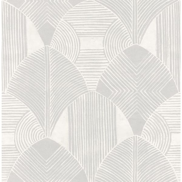 SCOTT LIVING Westport Dove Geometric Dove Wallpaper Sample