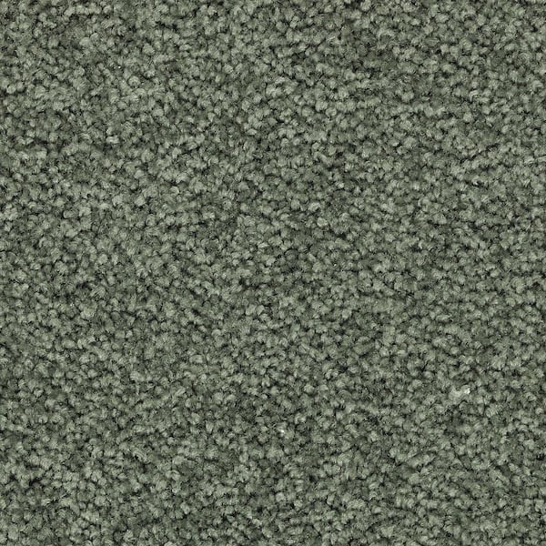 Lifeproof Unblemished II  - Global Green - Green 55 oz. Triexta Texture Installed Carpet