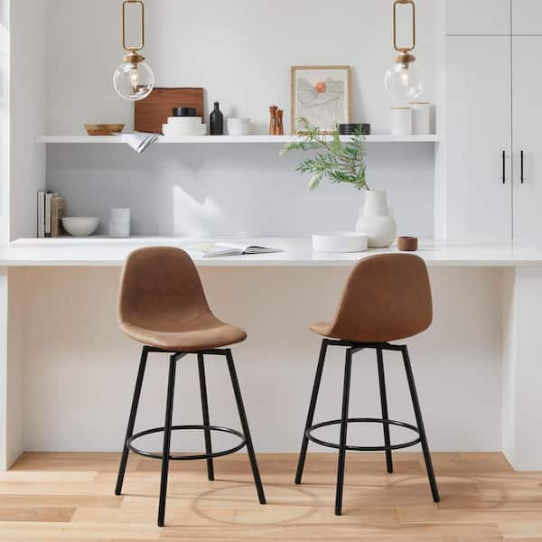 Stylewell black metal counter stool with back and natural seat hot sale