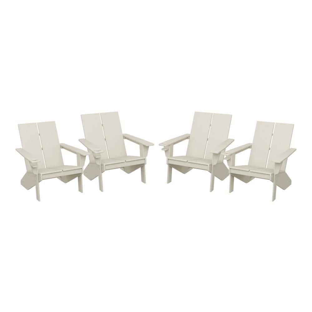 Coastin Outdoor Patio Weather Resistant Modern Poly Plastic Sand Adirondack Chair (Set of 4) price history on PriceWatchPro
