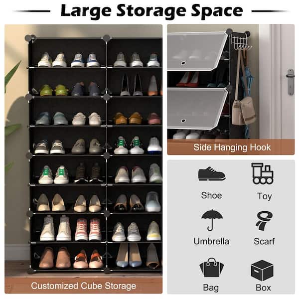 DIY 12 Doors Multipurpose Shelve Rack Cabinet Bag Storage Display