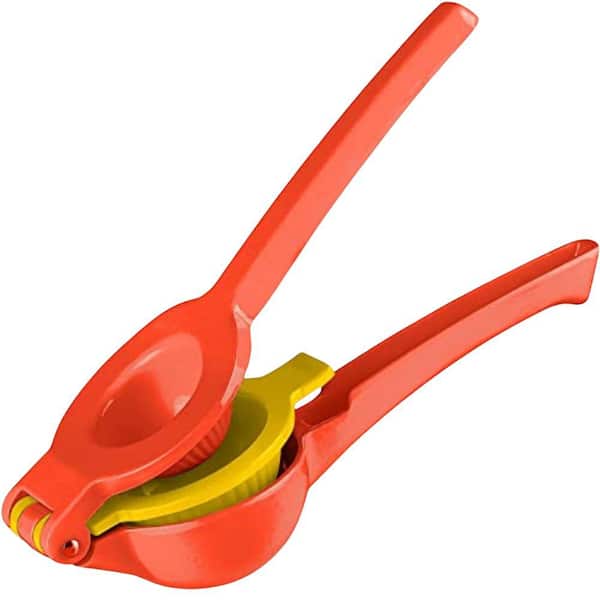 Zulay Kitchen 2-in-1 Red and Yellow Lemon Lime Squeezer