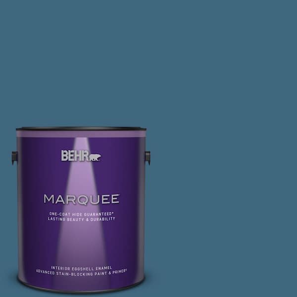 BEHR MARQUEE 1 gal. #MQ5-61 Ocean Storm One-Coat Hide Eggshell Enamel Interior Paint & Primer