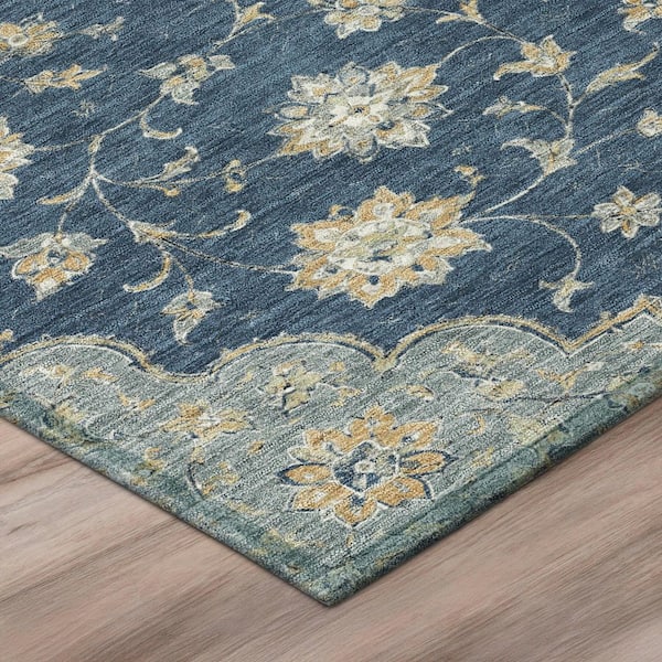 Chantille Machine Washable Indoor/Outdoor Abstract ACN3081 Navy 5 ft. x 7 ft. 6 in. Area Rug