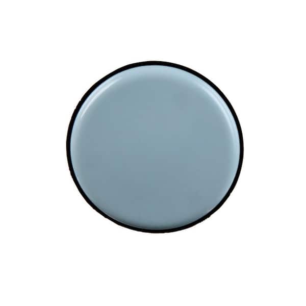 Scotch 2-3/8 in. Gray/Black Round Reusable Furniture Sliders (8-Pack)