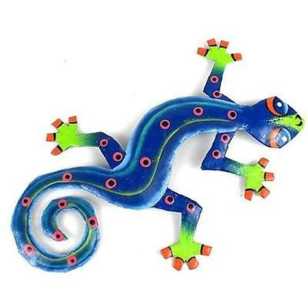 8 in. Blue Green Metal Gecko HMDBG99_BLUEGREEN_535013_GWH - The Home Depot