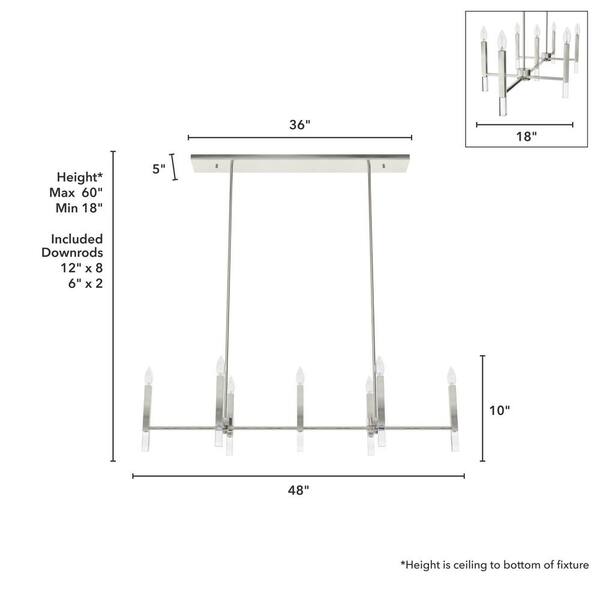 Hunter Sunjai 7-Light Brushed Nickel Traditional Led Chandelier
