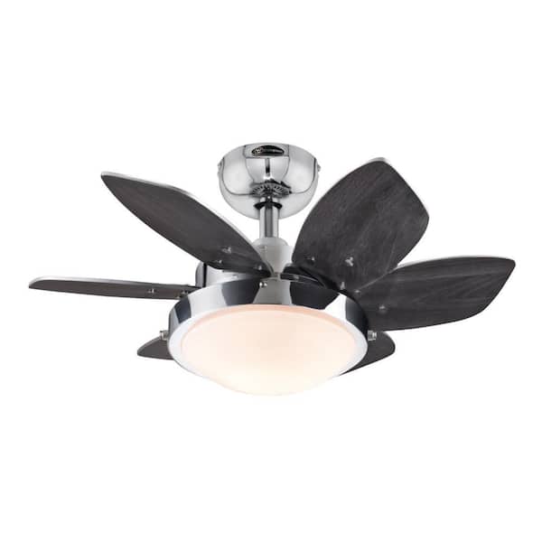 Integrated Led Chrome Ceiling Fan, Kitchen Ceiling Fans Home Depot