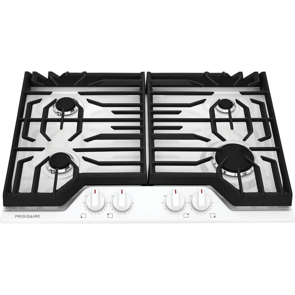 Frigidaire 30 in. Gas Cooktop in White with 4Burners FCCG3027AW The