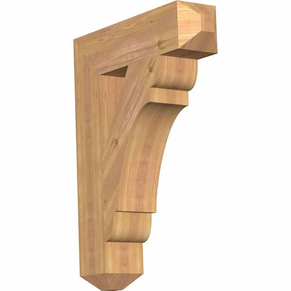 Ekena Millwork 5.5 in. x 32 in. x 24 in. Western Red Cedar Olympic Craftsman Smooth Bracket
