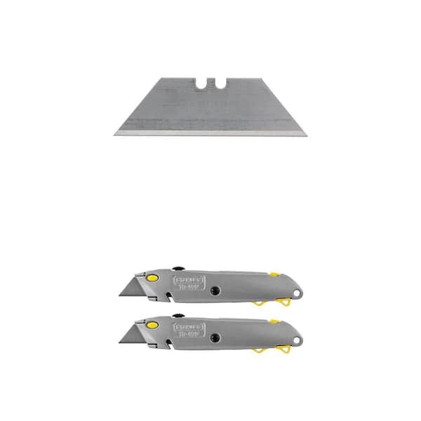 Heavy-Duty Utility Blades (100-Pack) and Quick Change Retractable Utility Knife (2-Pack) Combo