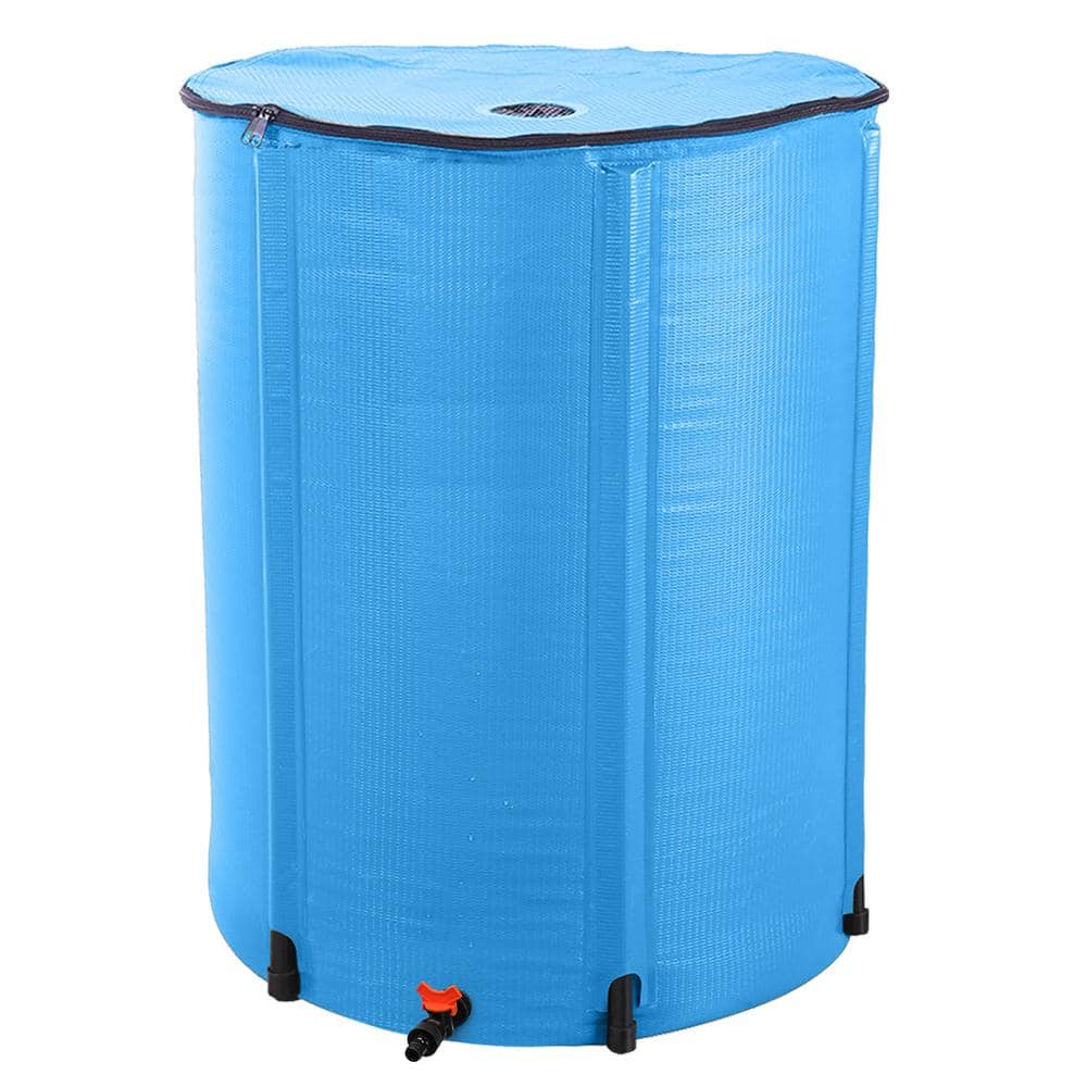 Large Blue 100 Gallon Collapsible PVC Rain Barrel