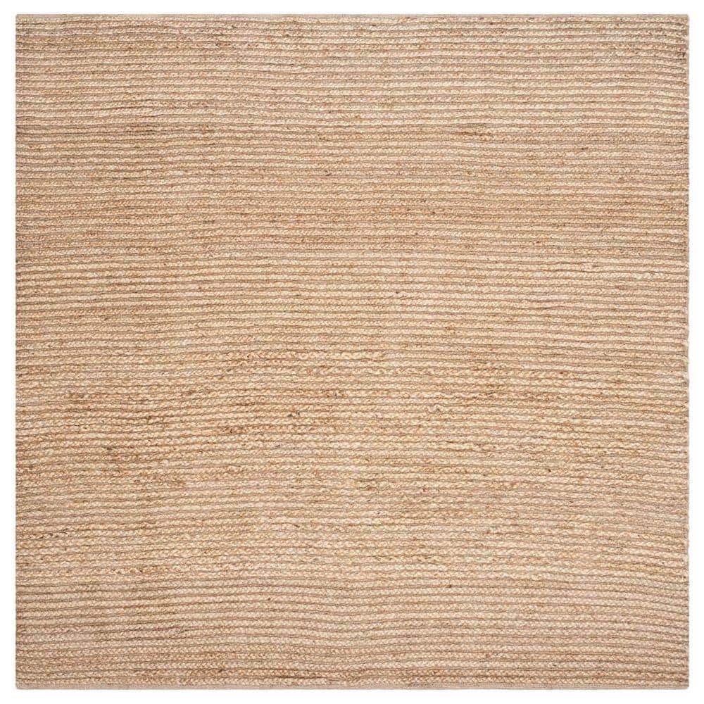 SAFAVIEH Cape Cod Natural 6 ft. x 6 ft. Square Solid Striped Area Rug -  CAP355A-6SQ
