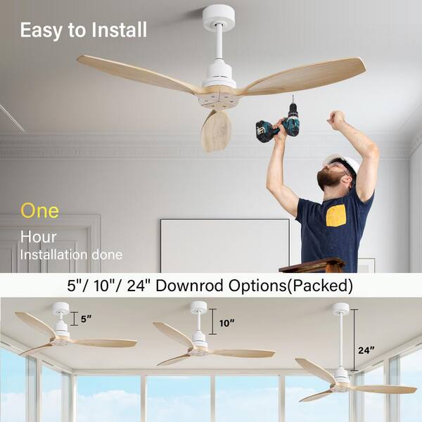 Can you install ceiling fan without downrod shelly lighting